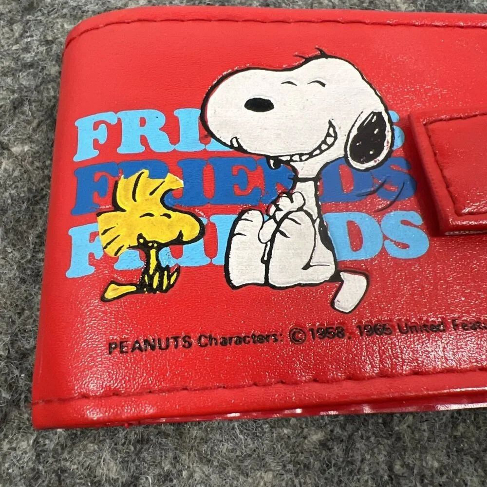 Snoopy + Woodstock Vintage Red Bifold Photo Friends Wallet - READ - Picture 2 of 9